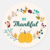 Wees dankbaar ronde sticker (Voorkant)