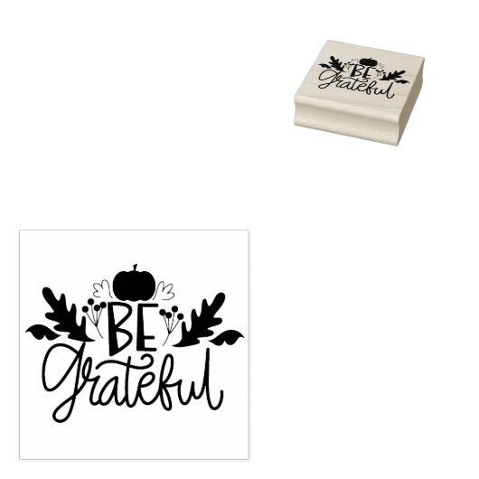 Wees dankbaar rubberstempel (Gestempeld)