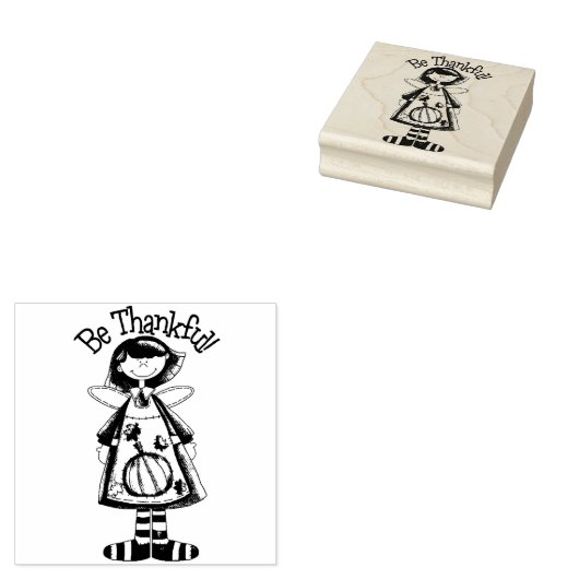 Wees dankbaar rubberstempel (Gestempeld)