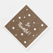 Wees dankbaar-Thanksgiving citaat bruine papieren  Servet (Hoek)