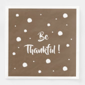 Wees dankbaar-Thanksgiving citaat bruine papieren  Servet (Voorkant)