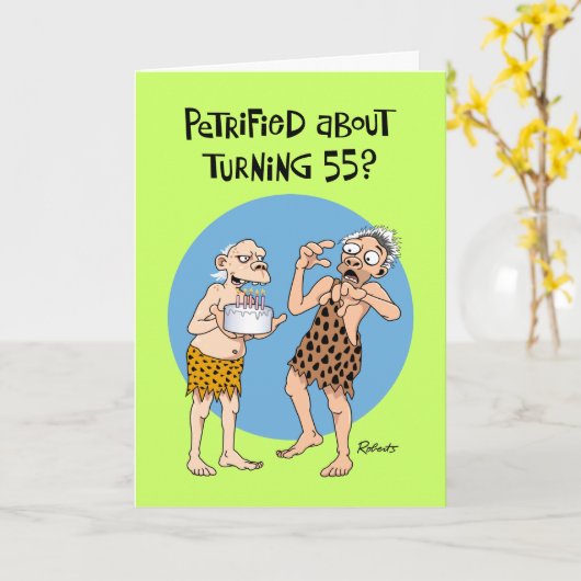 Wees dankbaar voor 55ste verjaardag kaart (Gele Bloem)