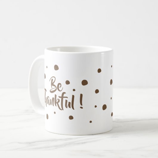 Wees dankbaar voor de klassieke mok van de Thanksg (Voorkant links)