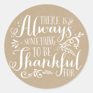 Wees dankbaar voor de Sticker van Faux Kraft Paper