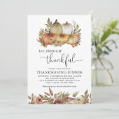 Wees dankbaar voor de Waterverf Pumpkin Wood Thank Kaart (Staand voorkant)