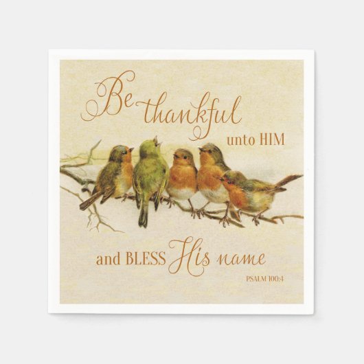 Wees dankbaar voor hem en sla zijn naam los servet (Voorkant)