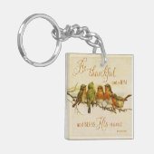 Wees dankbaar voor hem en sla zijn naam los sleutelhanger (Voorkant Links)