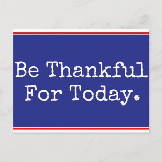 Wees dankbaar voor het Briefkaart van vandaag (Voorkant)