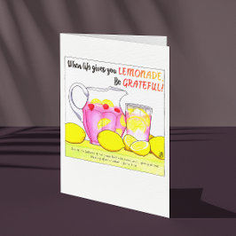 Wees dankbaar voor Lemonade Felicitaties Kaart
