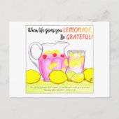 Wees dankbaar voor Lemonade Inspirerend Briefkaart (Voorkant)