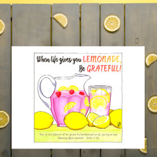 Wees dankbaar voor Lemonade Inspirerend Briefkaart