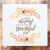 Wees dankbaar voor Thanksgiving Venster Cling Raamsticker (Vel 2)