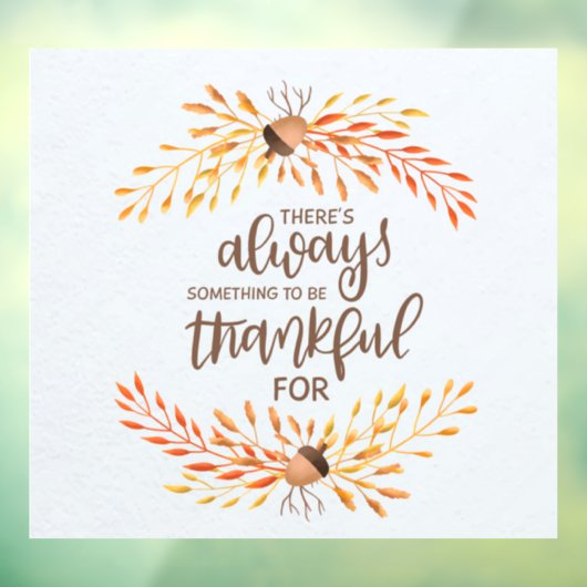 Wees dankbaar voor Thanksgiving Venster Cling Raamsticker (Vel 3)