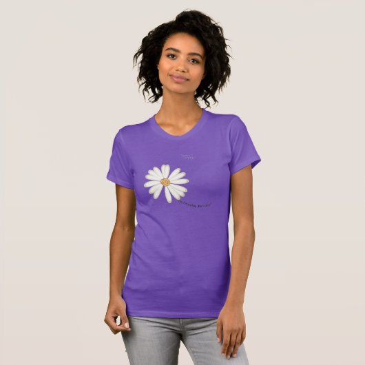 Wees dankbaar, wees blij Daisy t-shirt (Voorkant volledig)