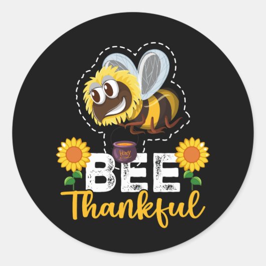 Wees dankbaar Wees dankbaar Gezegend Thanksgiving Ronde Sticker (Voorkant)