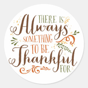 Wees dankbaar whimsical   THANKSGIVING Ronde Sticker