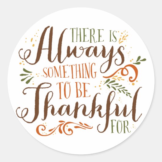 Wees dankbaar whimsical | THANKSGIVING Ronde Sticker (Voorkant)