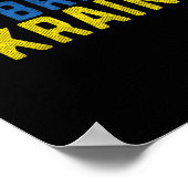Wees dapper als Oekraïense Oekraïense vlag Motiver Poster (Hoek)