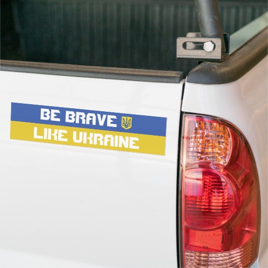 Wees dapper als Oekraïne Bumpersticker (Op Truck)