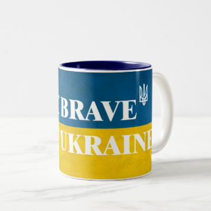 Wees dapper als Oekraïne met een texturele coffee- Tweekleurige Koffiemok