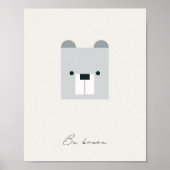 Wees dapper, berenkinderen affirmatie neutrale pri poster (Voorkant)