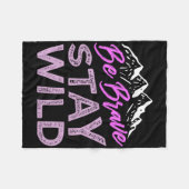 Wees Dapper Blijf Wild Woestijn Buiten Wandelen Pu Fleece Deken (Voorkant (Horizontaal))