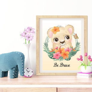 Wees dapper dieren kinderkamer muur kunst foto afdruk