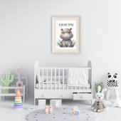 Wees dapper en onstuitbaar - Baby nijlpaard kinder Poster