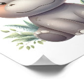 Wees dapper en onstuitbaar - Baby nijlpaard kinder Poster (Hoek)