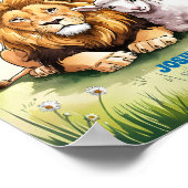 Wees dapper in geloof Boho christelijke kinderkame Poster (Hoek)