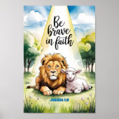 Wees dapper in geloof Boho christelijke kinderkame Poster (Voorkant)