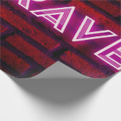 Wees dapper inspirerend quote neon effect text op  cadeaupapier (Hoek)