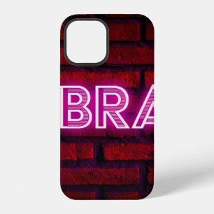 Wees dapper inspirerend quote neon effect text op iPhone 12 hoesje