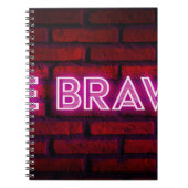 Wees dapper inspirerend quote neon effect text op  notitieboek (Voorkant)