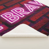 Wees dapper inspirerend quote neon effect text op  sherpa deken (3/4)