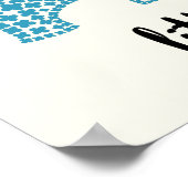 Wees dapper kleine - Blauwe babyolifant Poster (Hoek)