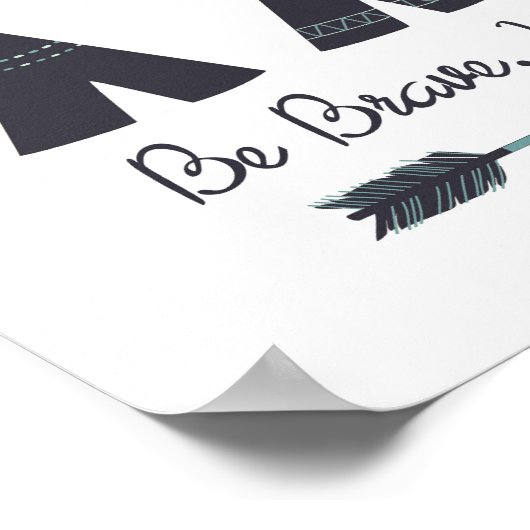 Wees dapper, Kunst voor de kinderkamer Poster (Hoek)