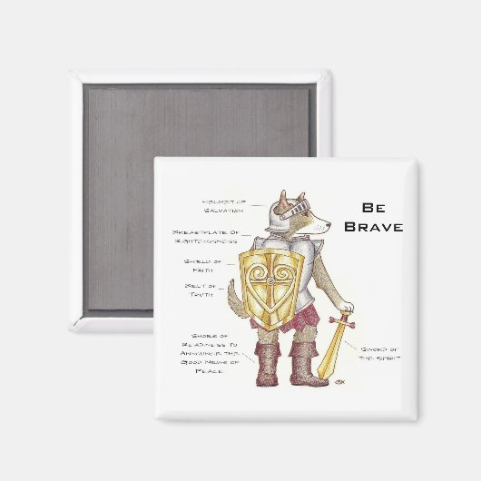 Wees dapper magneet (Voorkant / Achterkant)