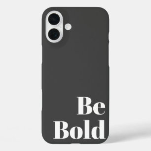 Wees Dapper Motiverende Spreuk in Zwart en Wit iPhone 16 Plus Hoesje