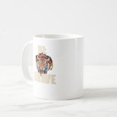 Wees dapper tijger mok | Motiverende koffiekop (Voorkant links)