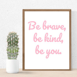 Wees dapper Wees aardig, Motivatie Kinder Poster