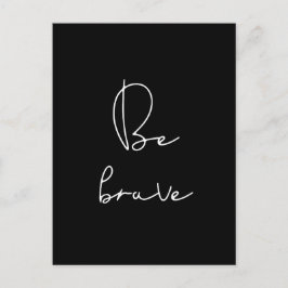 Wees dapper wit lettertype briefkaart
