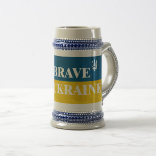 Wees dapper zoals Oekraïne een getextureerde prijs Bierpul