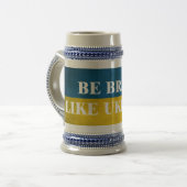 Wees dapper zoals Oekraïne een getextureerde prijs Bierpul (Voorkant links)