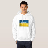 Wees dapper zoals Oekraïne een getextureerde prijs Hoodie (Voorkant volledig)