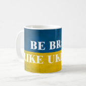 Wees dapper zoals Oekraïne een getextureerde prijs Koffiemok (Voorkant links)