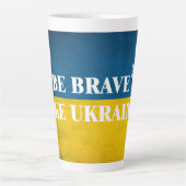 Wees dapper zoals Oekraïne een getextureerde prijs Latte Mok (Voorkant)