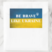 Wees dapper zoals Oekraïne een getextureerde prijs Rechthoekige Sticker (Tas)