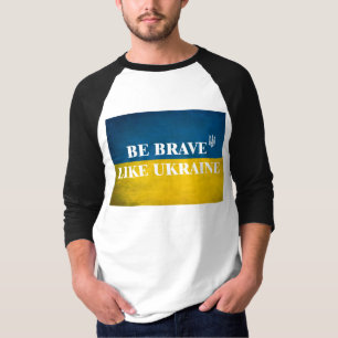 Wees dapper zoals Oekraïne een getextureerde prijs T-shirt