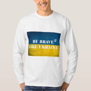 Wees dapper zoals Oekraïne een getextureerde prijs T-shirt